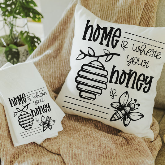Home Is Where Your Honey Is Throw Pillow