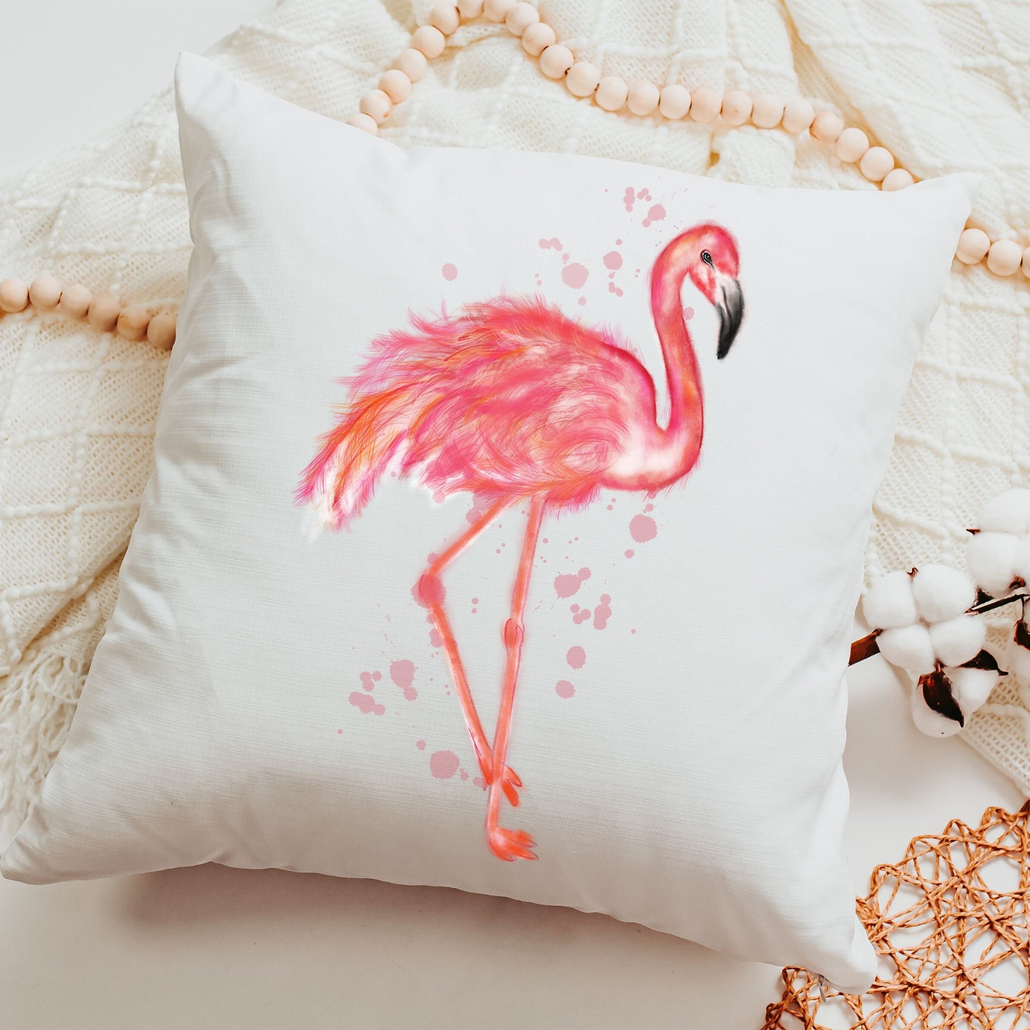 Tropical Flamingo Throw Pillows Capable by Design