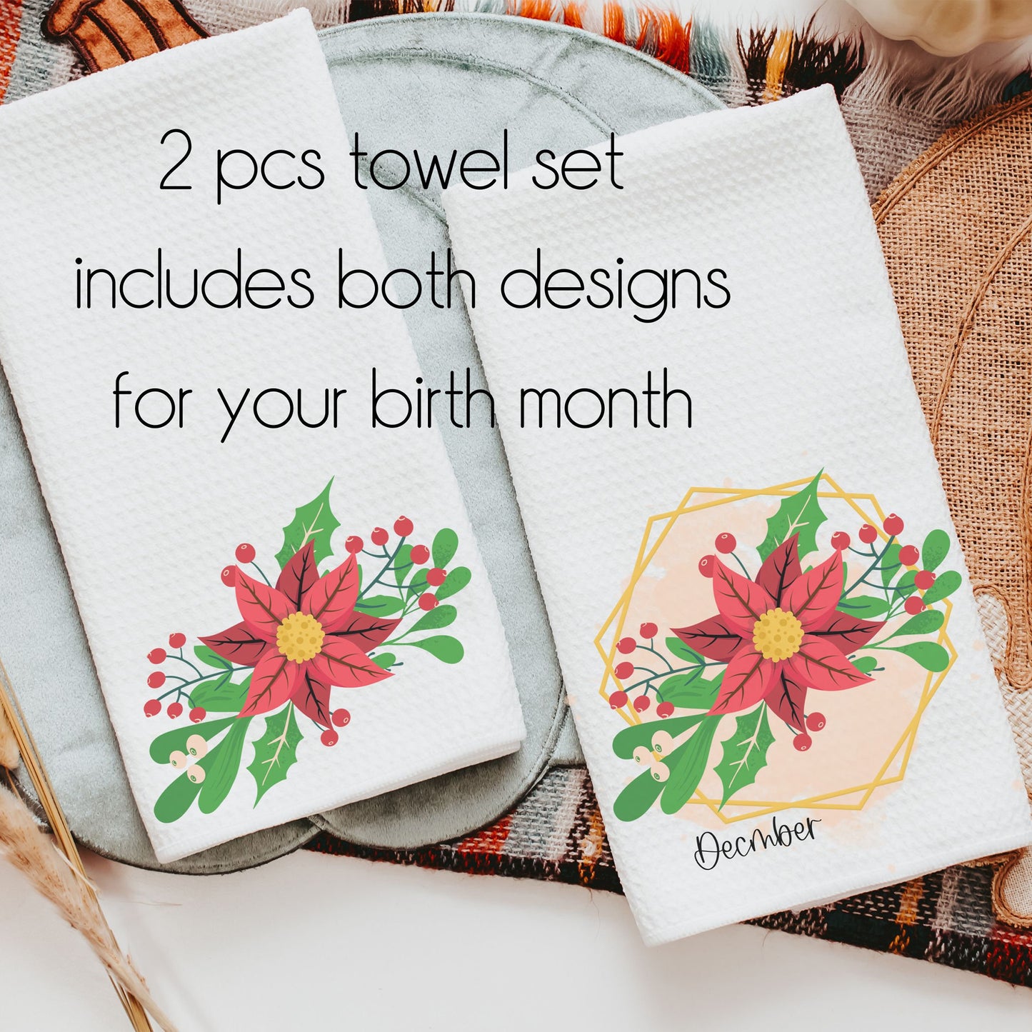 Custom April Birth Flower Throw Pillow