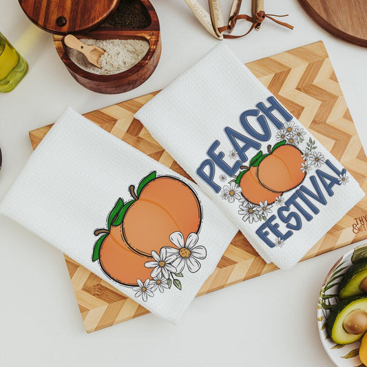 CapableByDesign Peach and Peach Festival towel set