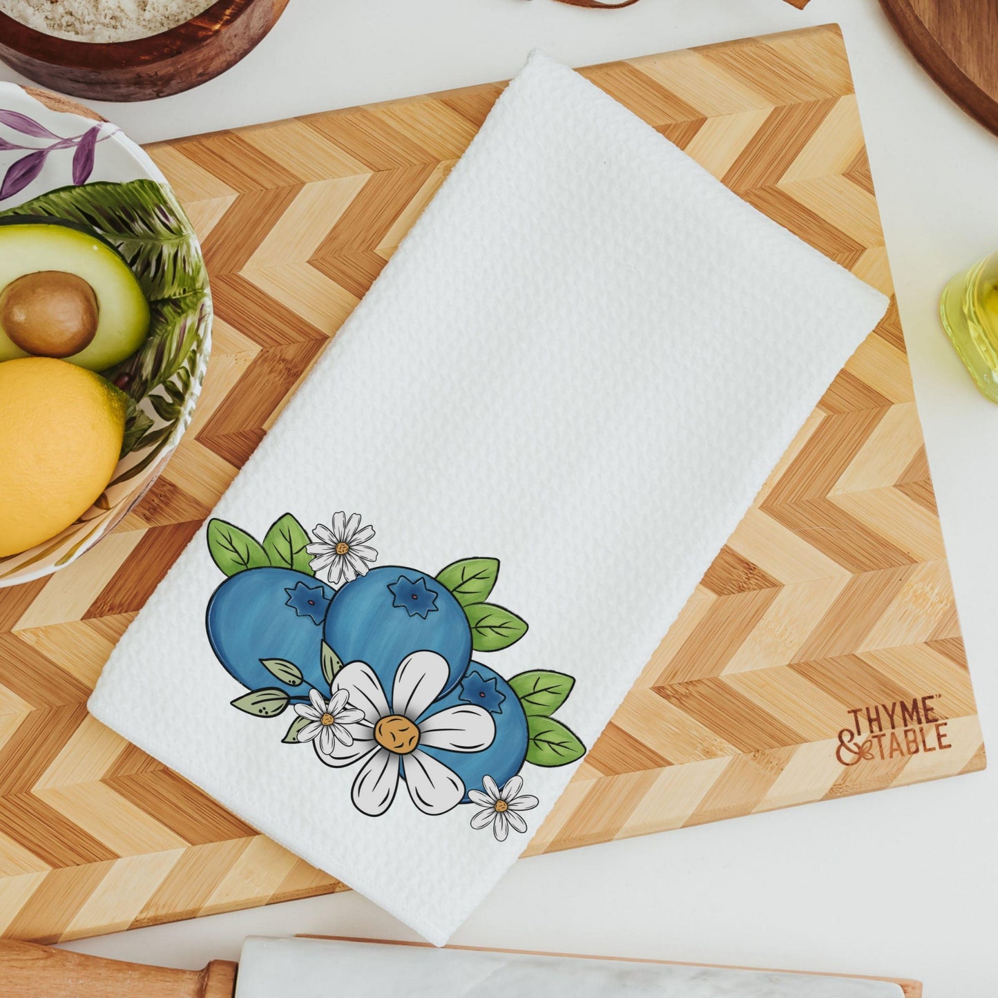 CapableByDesign blueberry festival kitchen towel
