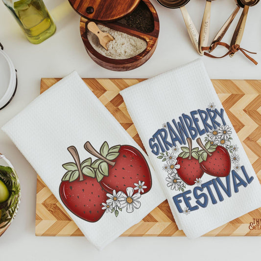 CapableByDesign strawberry festival and strawberry towels