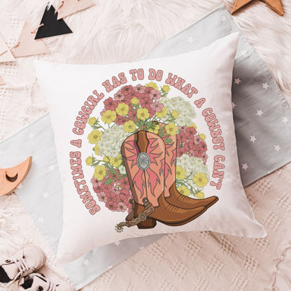 Cowgirl Throw Pillow