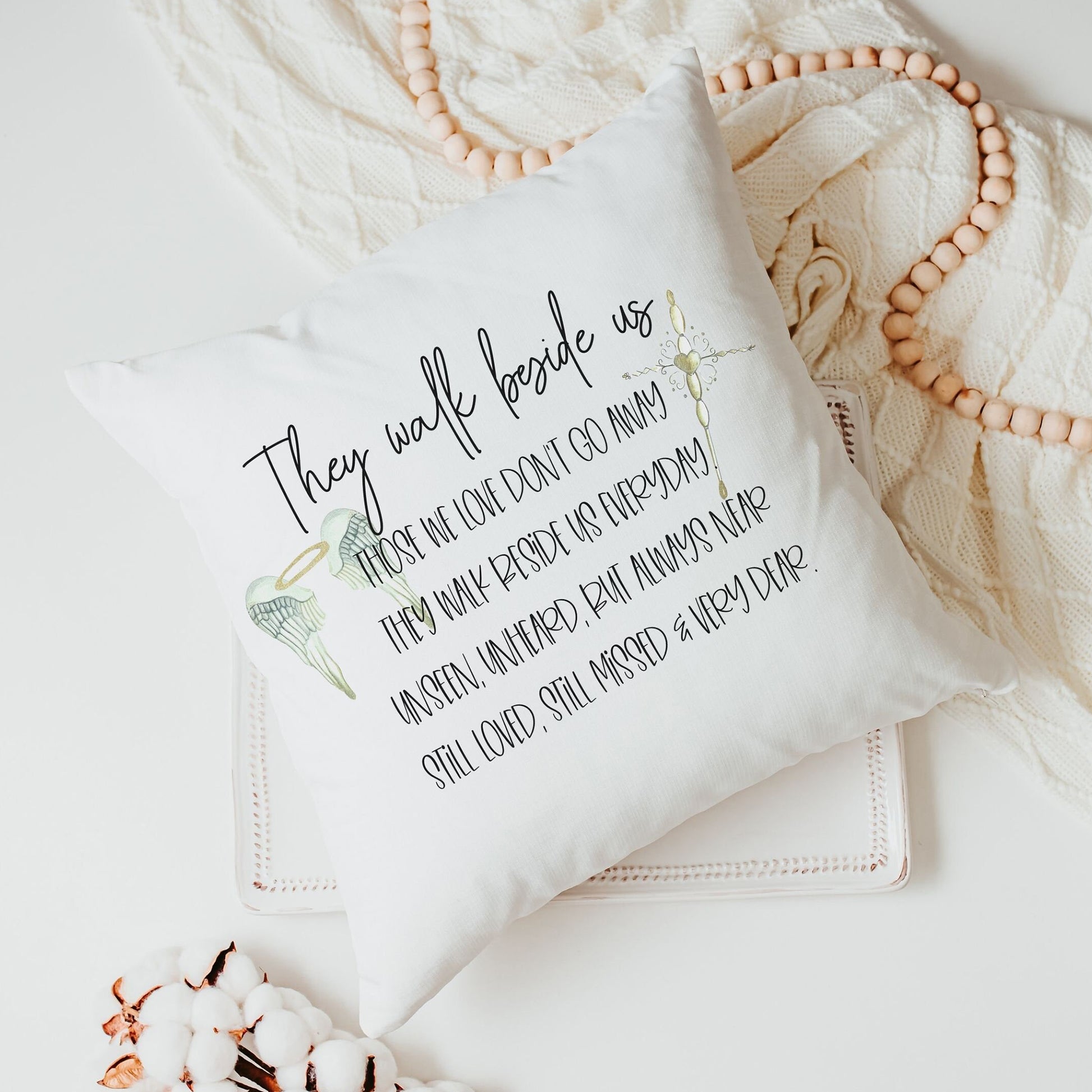 Angel Wings Memorial Pillow