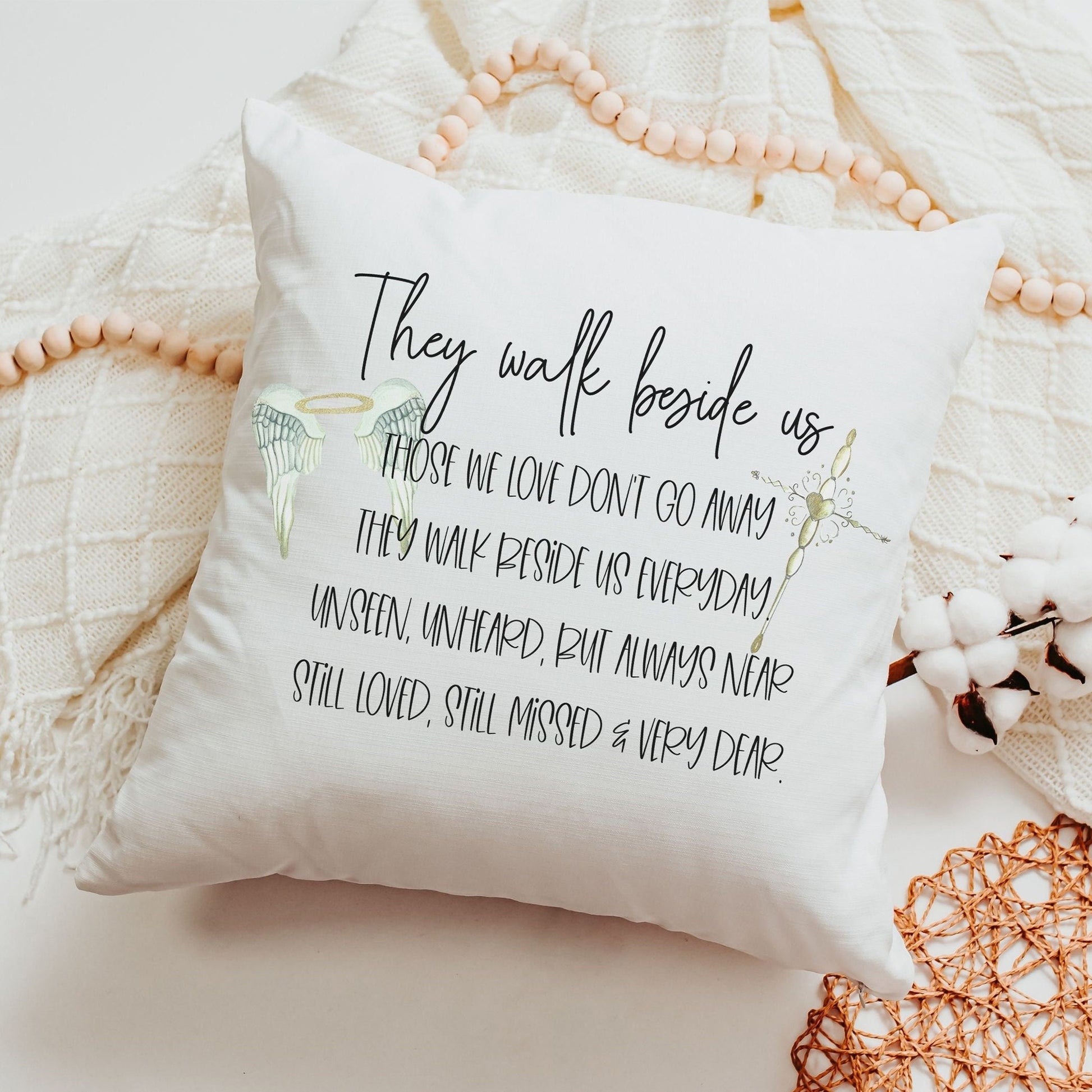 Angel Wings Memorial Pillow