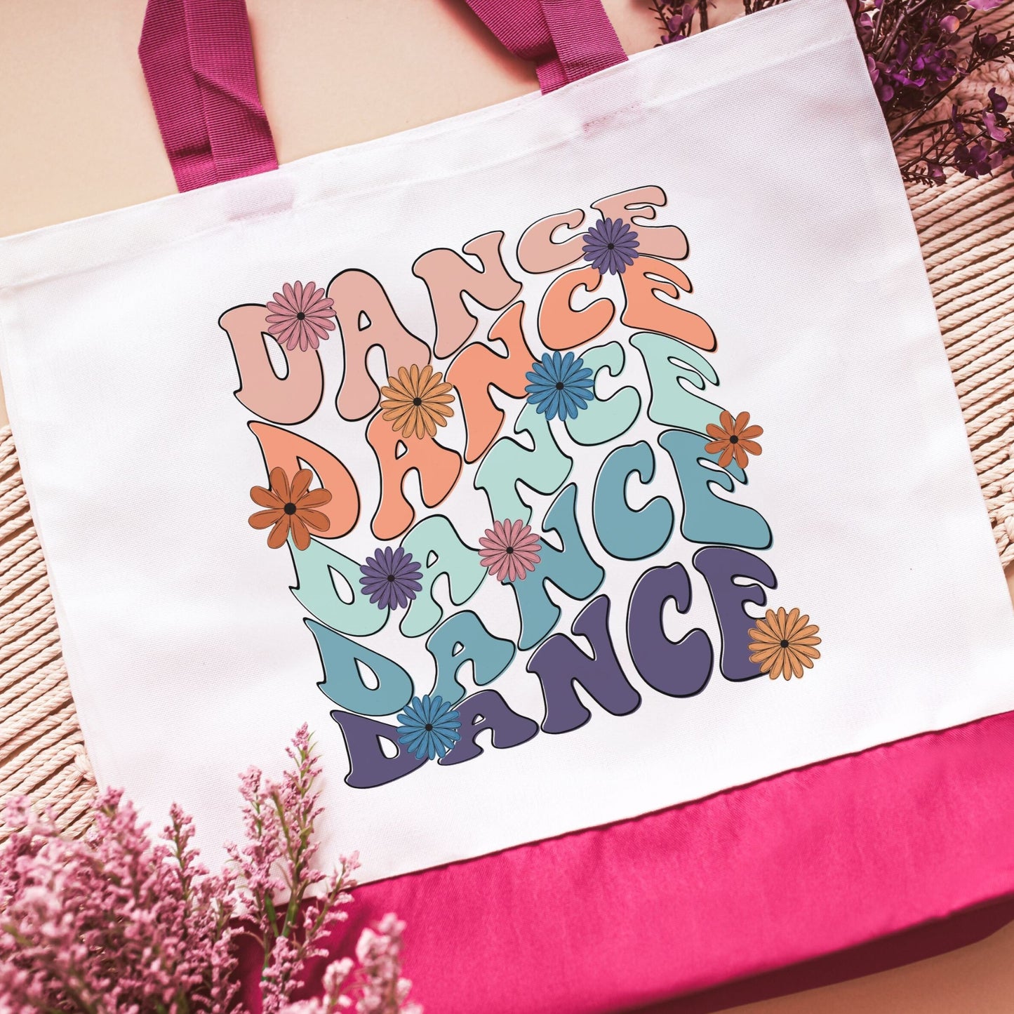 Retro Flower Dance Tote