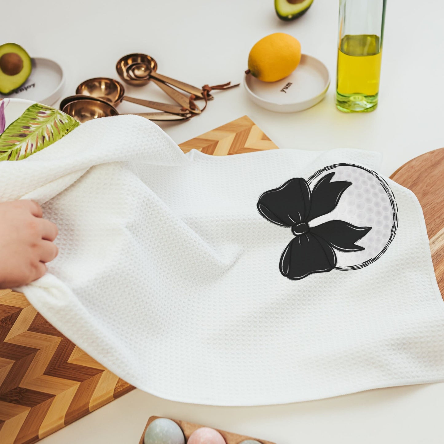 Cute Golf Towels with a Black Bow