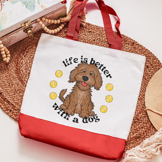 Labradoodle 'Life is Better with a Dog' Tote