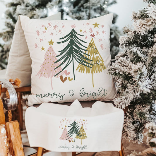 Boho Merry and Bright Pillow & Towel Set