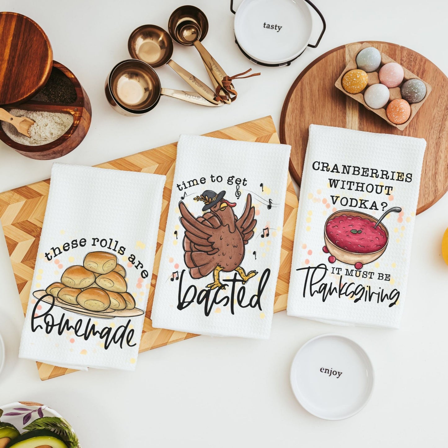 Funny Thanksgiving kitchen towels