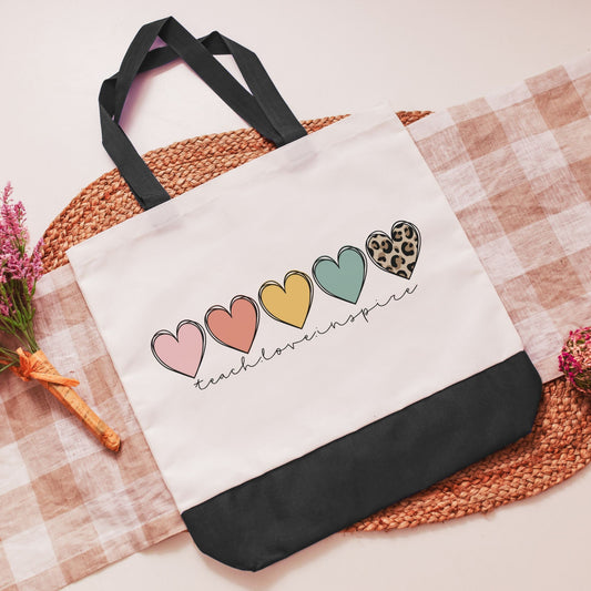 Teach love inspire tote bag - black
