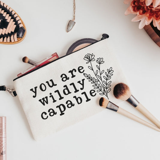 Inspirational Makeup Bag for Women - Front View