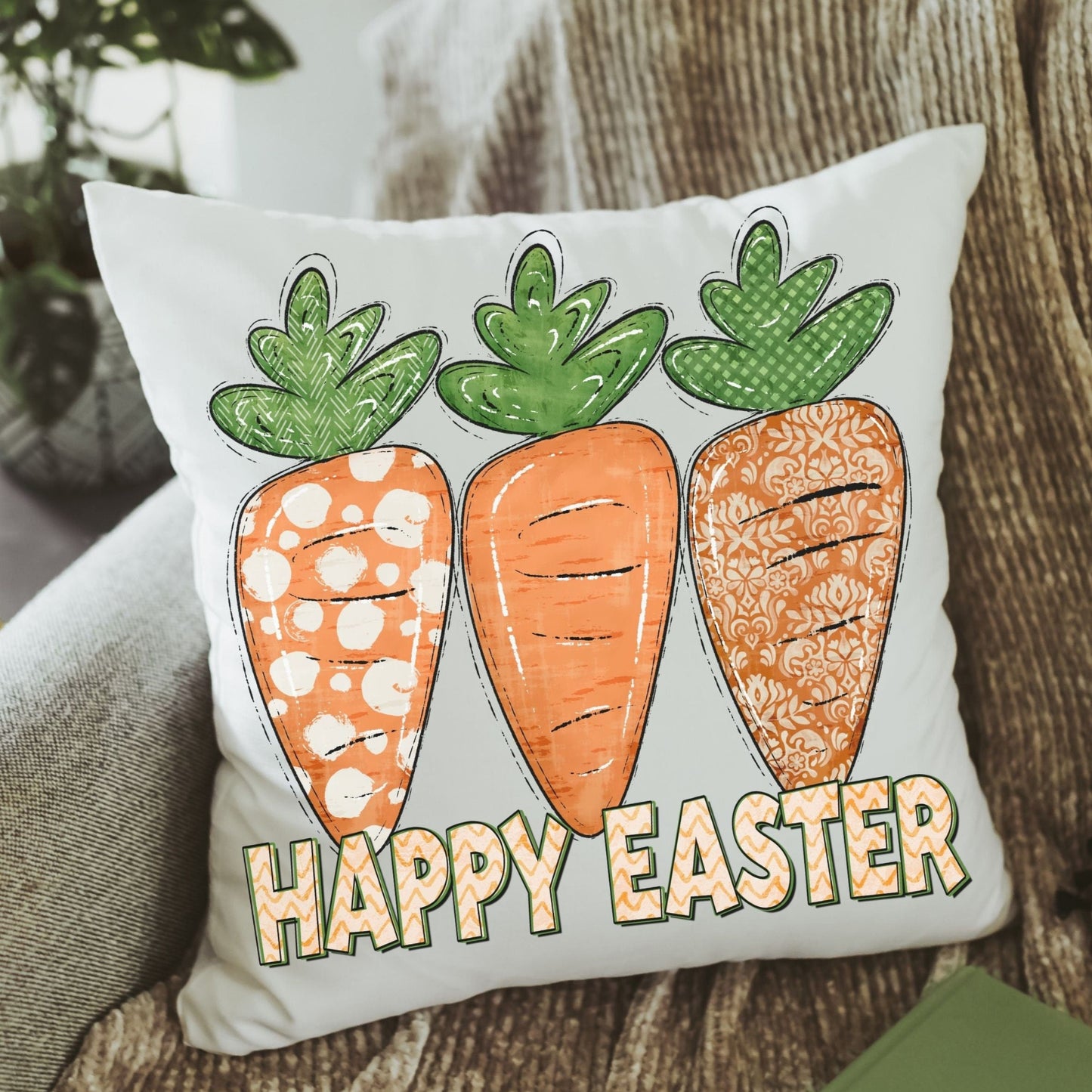 Happy Easter throw pillow