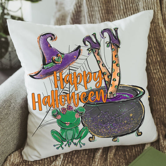 Happy Halloween Throw Pillow