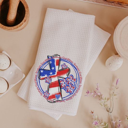God bless America kitchen towels