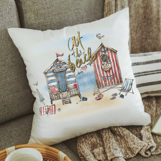 At The Beach Throw Pillow