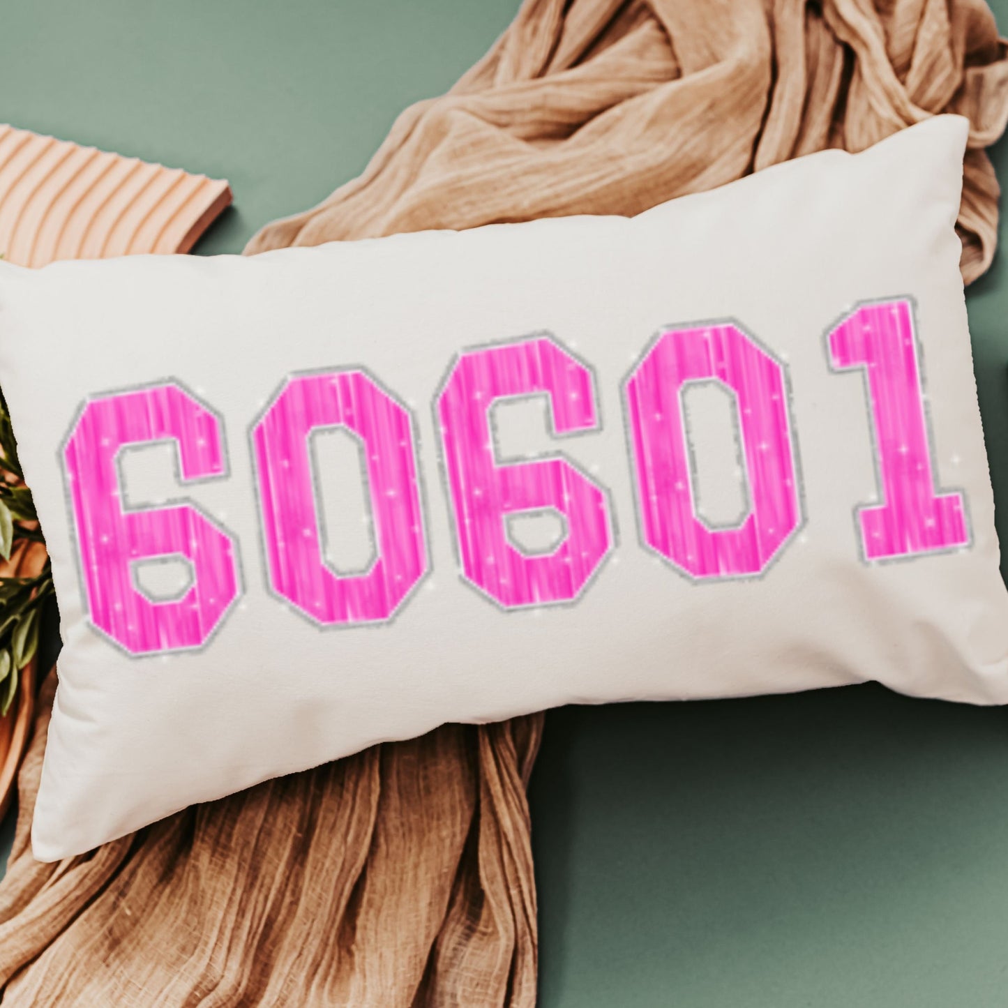 Custom PInk Zip Code Pillows