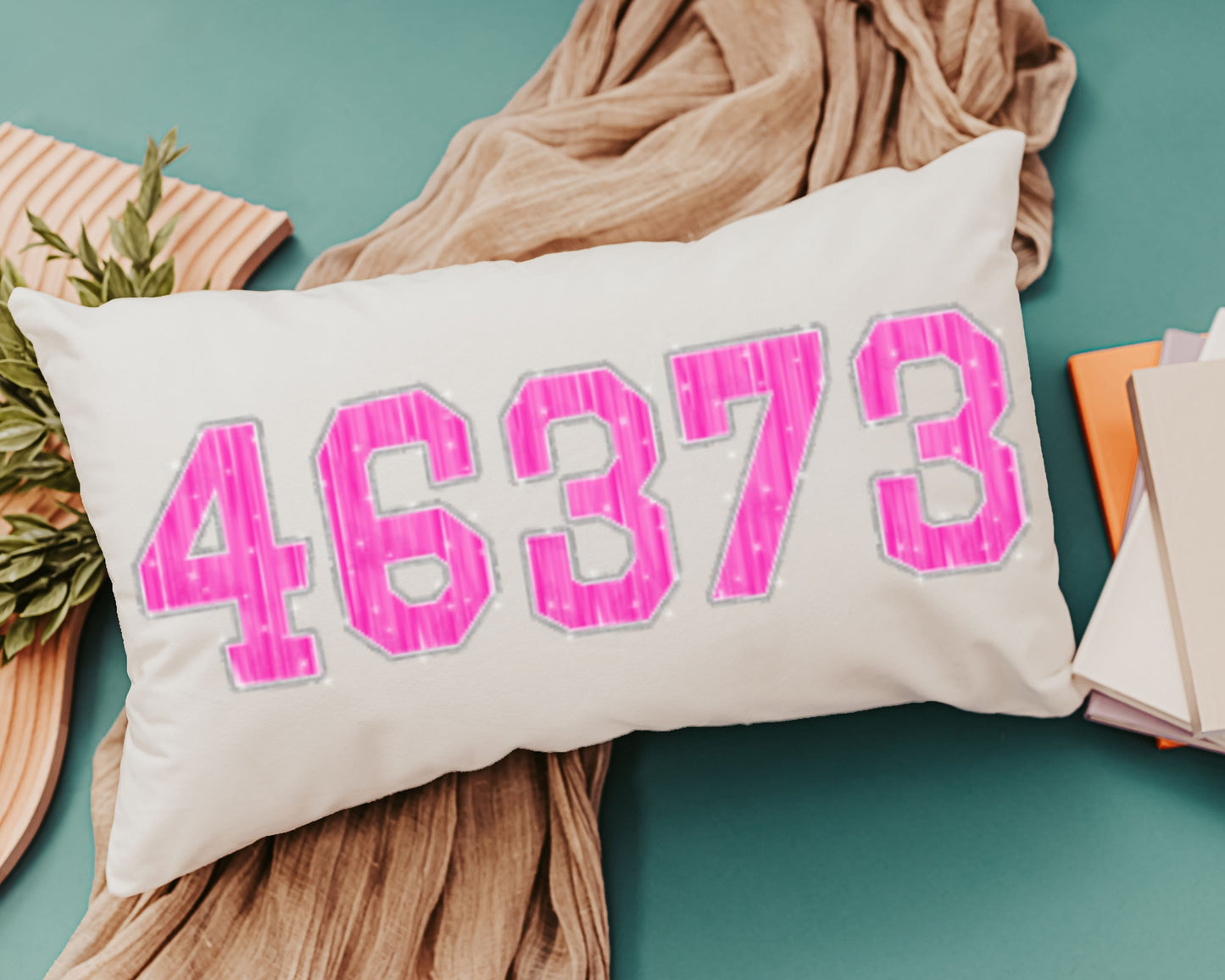 Custom PInk Zip Code Pillows