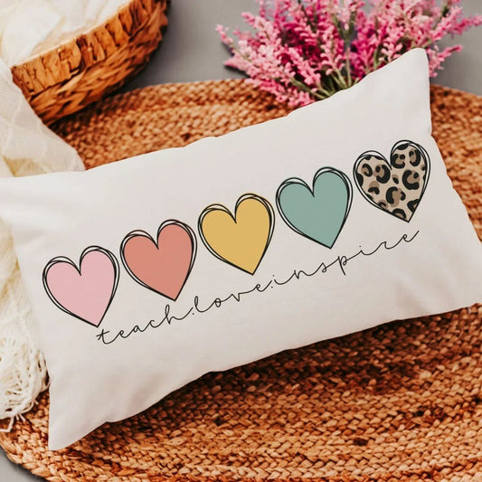 teach love inspire throw pillow