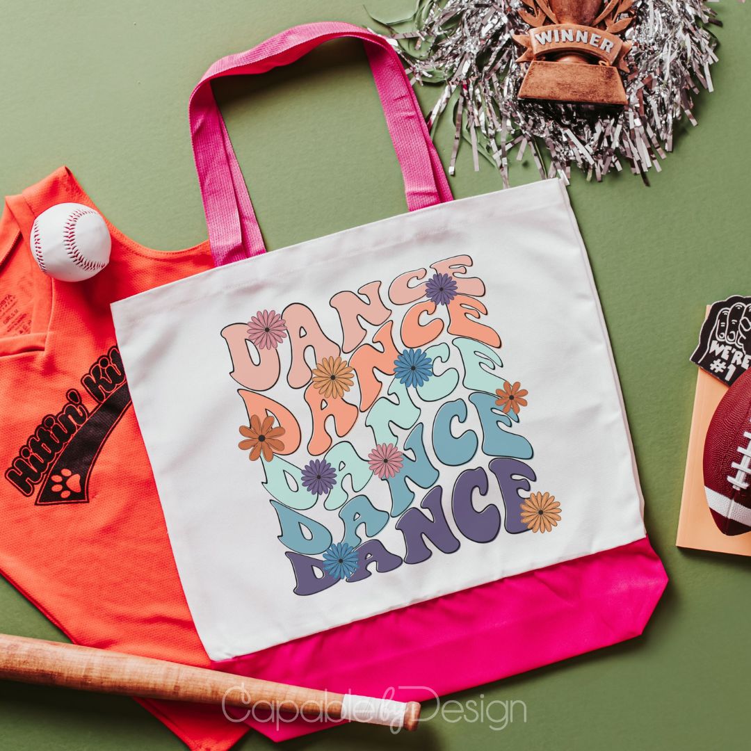 Retro dance tote bag