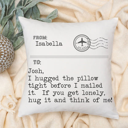 Personalized Hugged This Throw Pillow