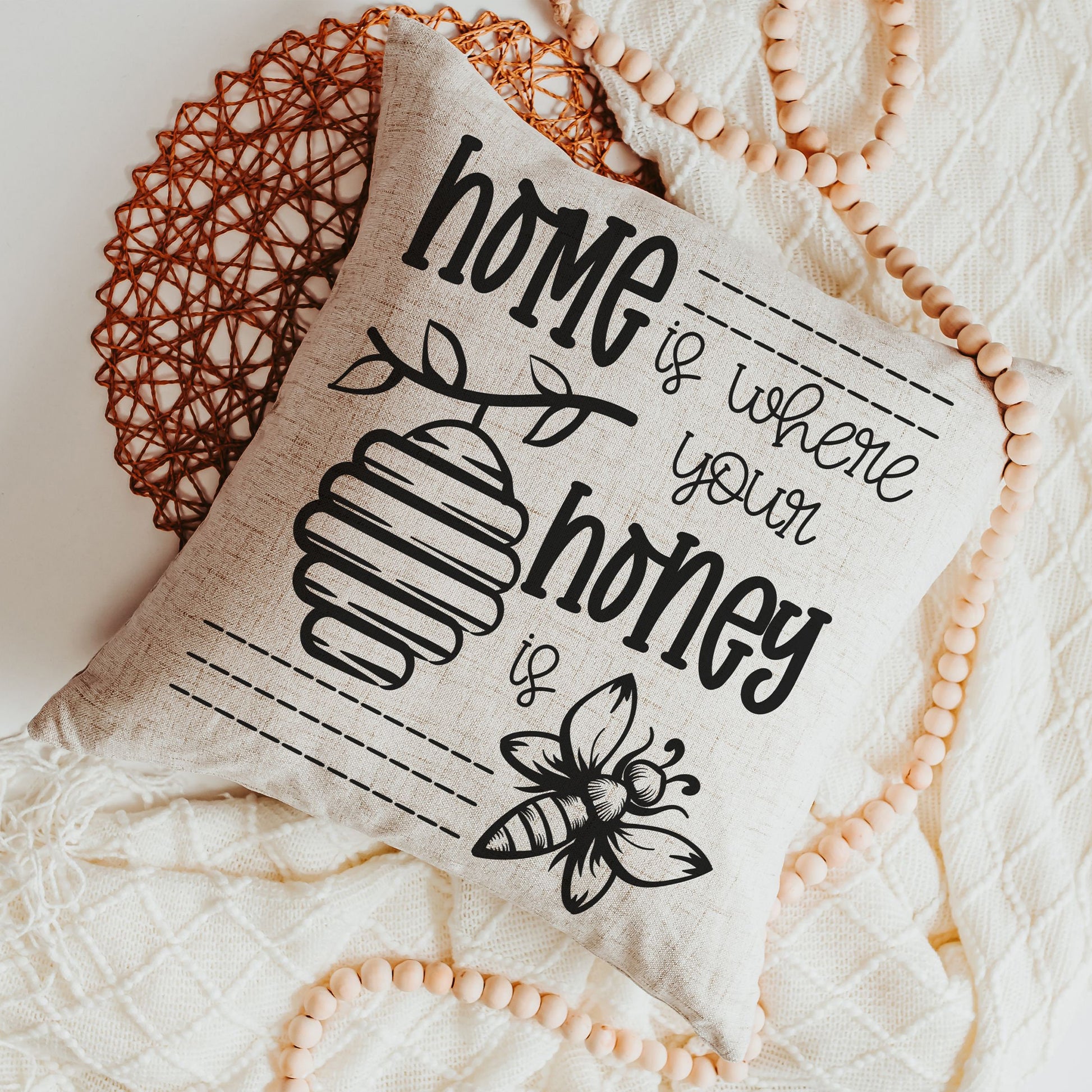 Home Is Where Your Honey Is Throw Pillow