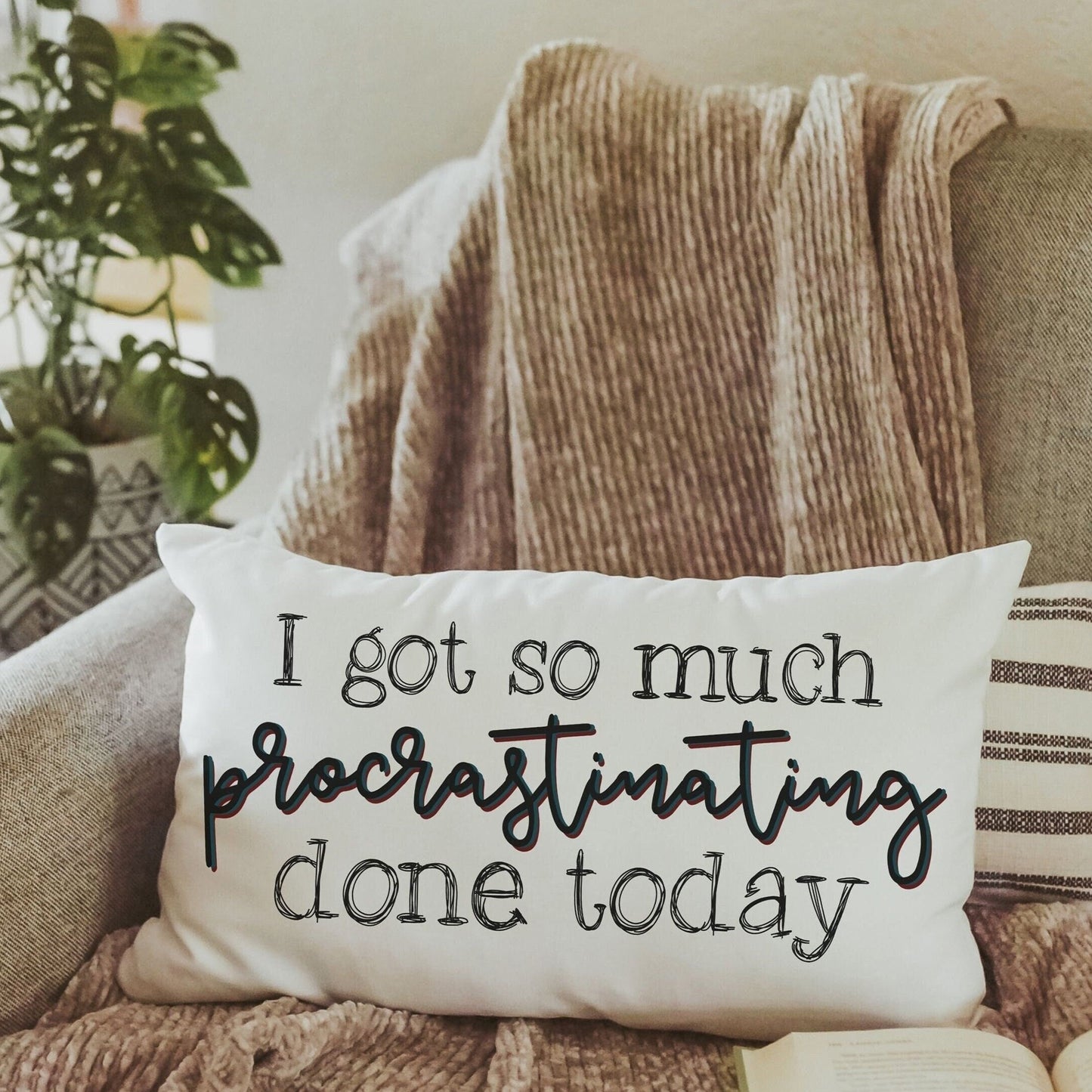 Procrastination Lumbar Pillow