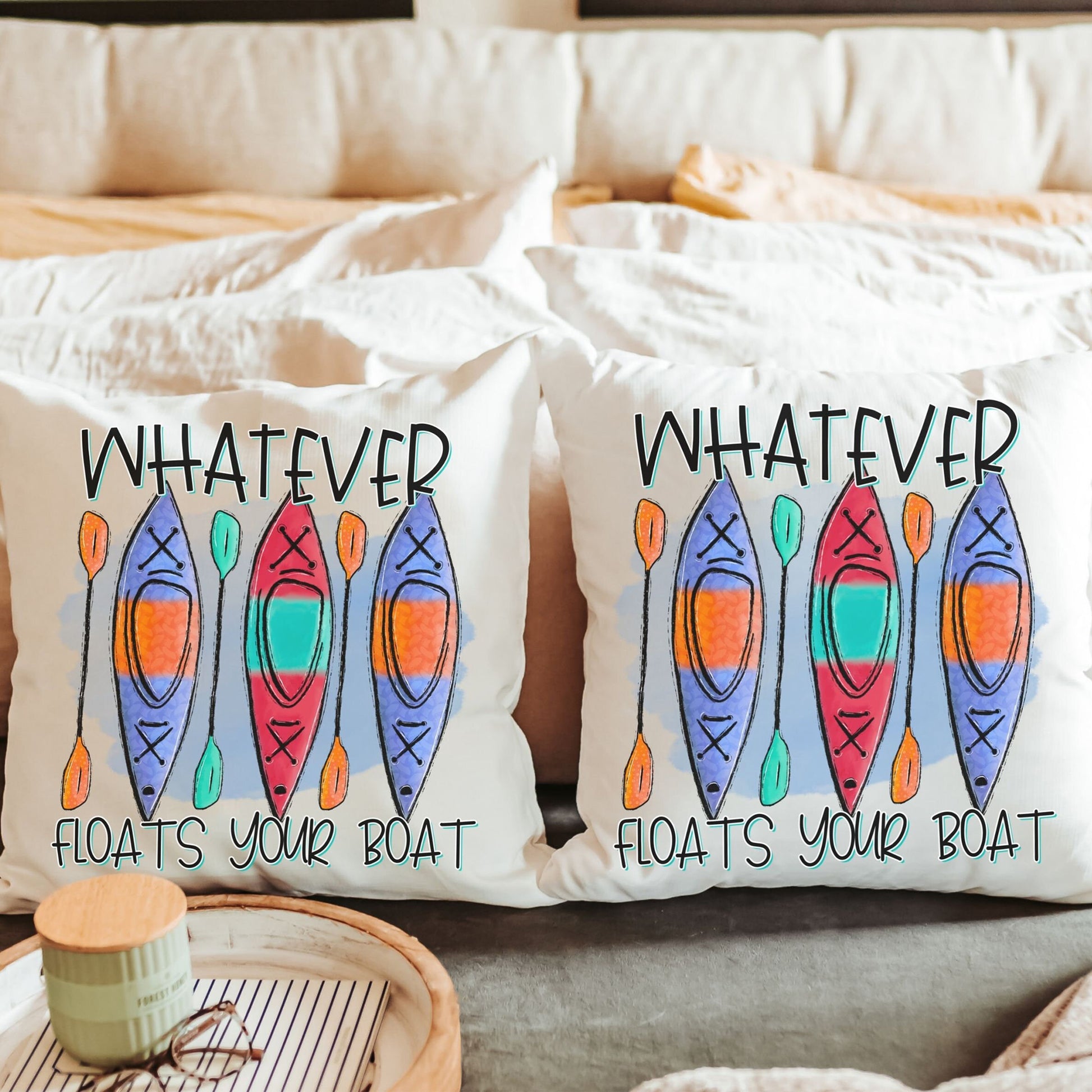 Whatever Floats Your Boat Throw Pillows