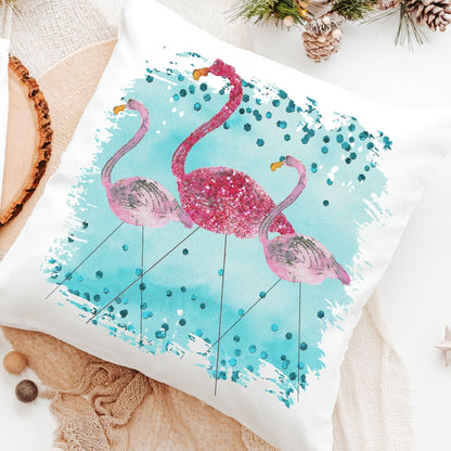 Flamingos Throw Pillow