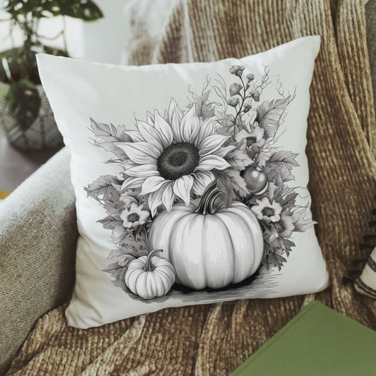 CapableByDesign Black and white farmhouse pumpkin pillows