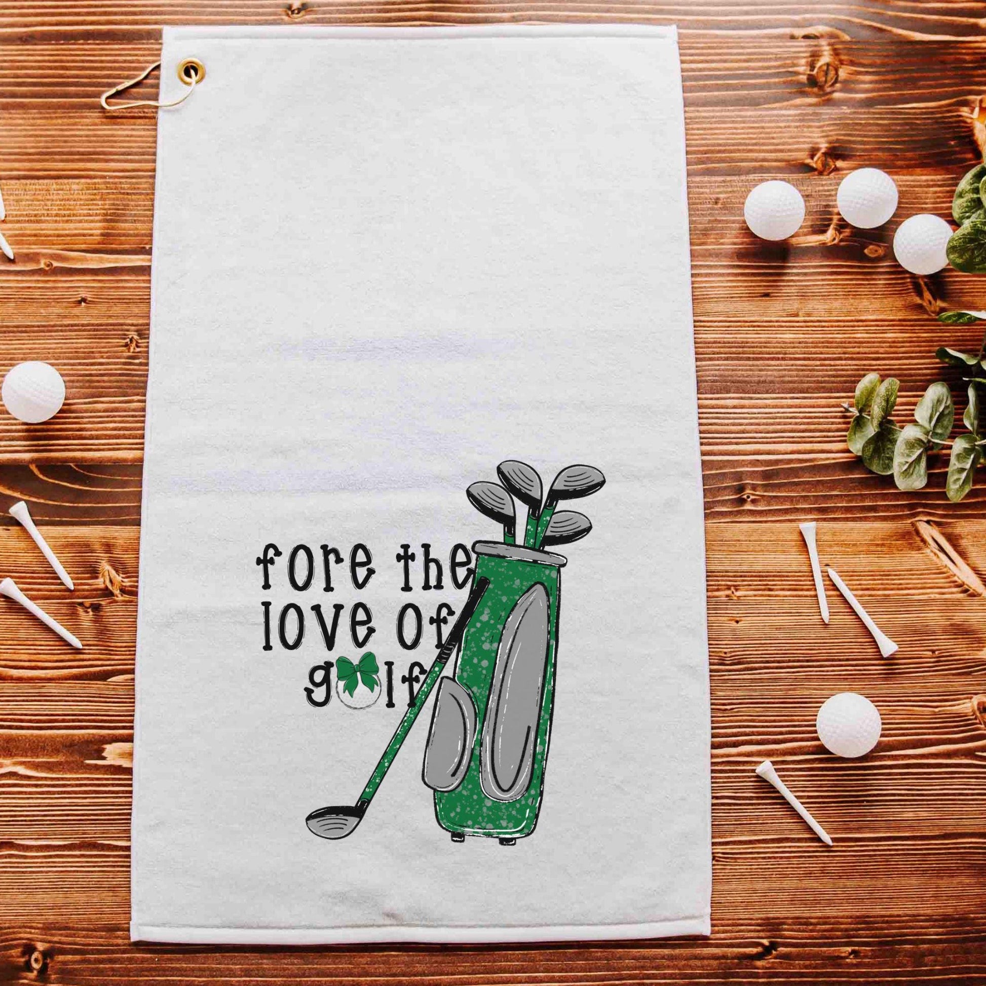 CapableByDesign Fore the love of golf towel with grommet