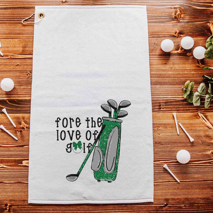 CapableByDesign Fore the love of golf towel with grommet