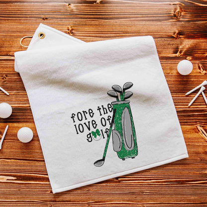 CapableByDesign Fore the love of golf towel with grommet 2