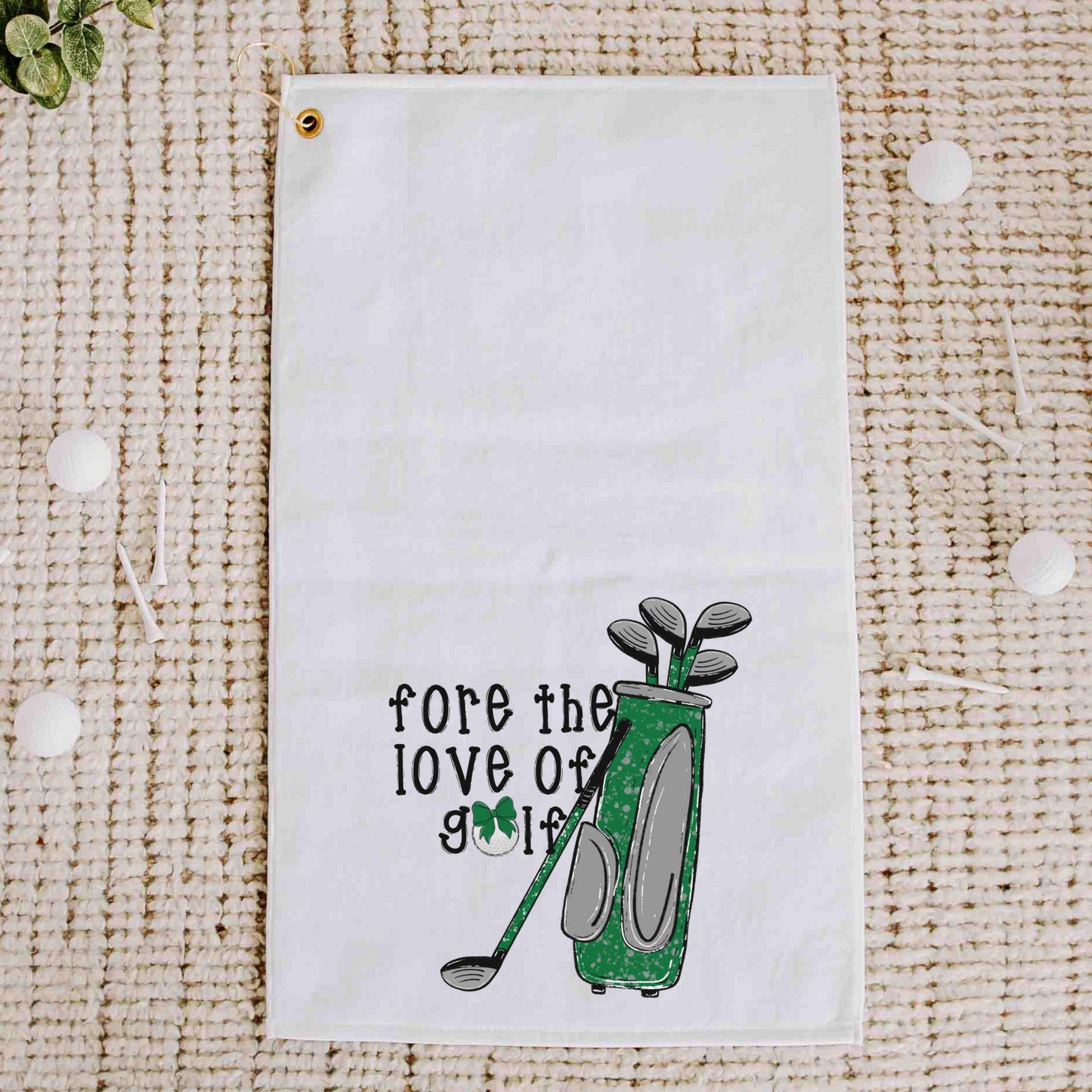 CapableByDesign Fore the love of golf towel with grommet 3