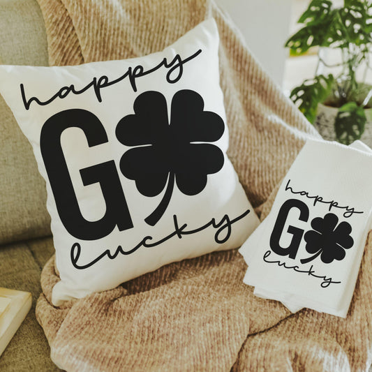 CapableByDesign Happy go lucky pillow and towel set