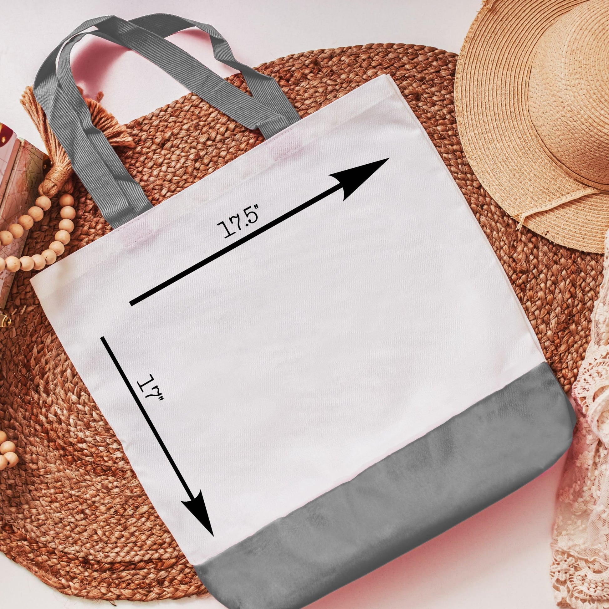 CapableByDesign Personalized football coquette bow tote bag - Sizing