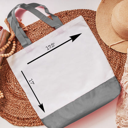 CapableByDesign Personalized football coquette bow tote bag - Sizing