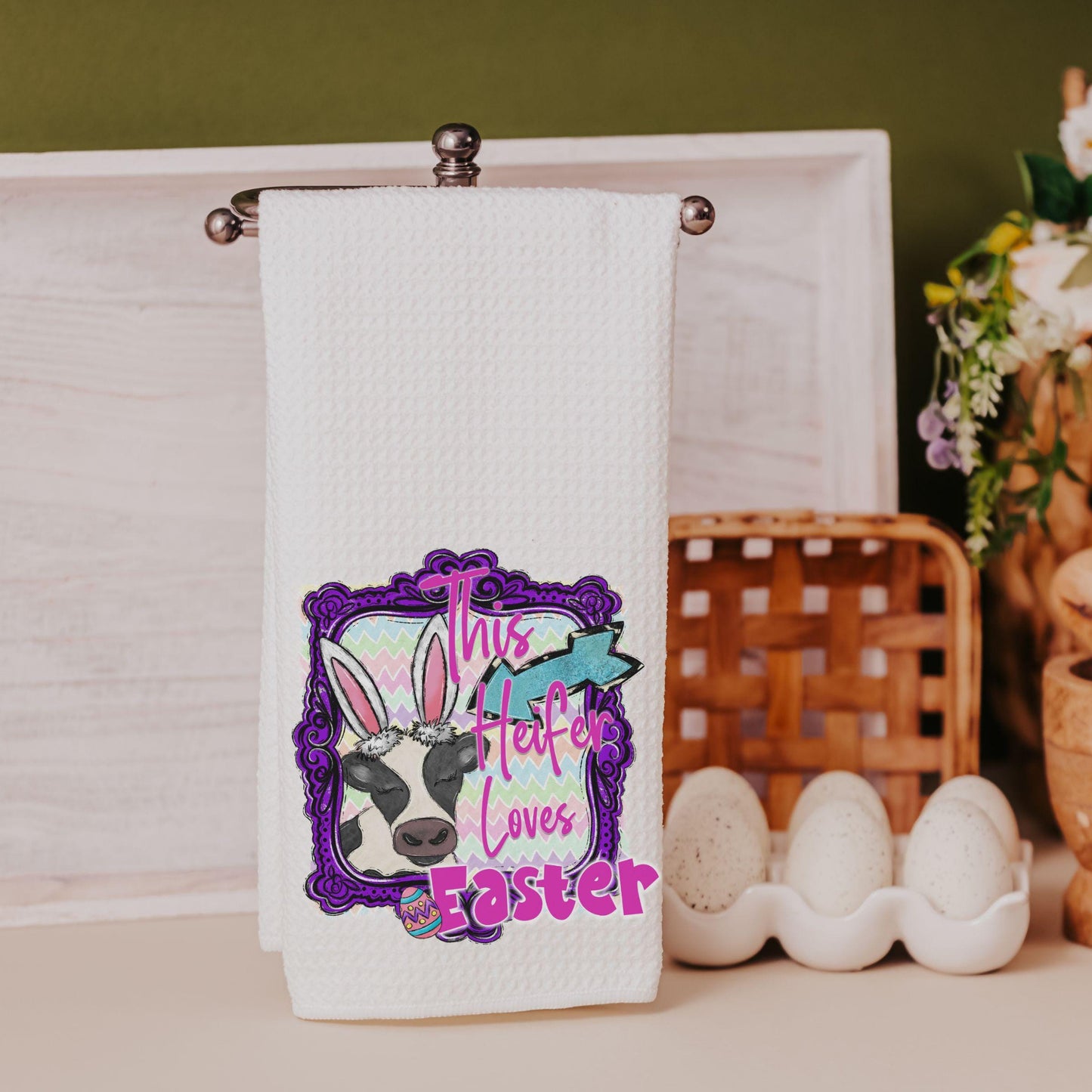 CapableByDesign This heifer loves Easter towels 4