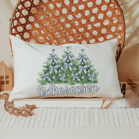 CapableByDesign "Tis the Season" Blue Chinoiserie Pillows