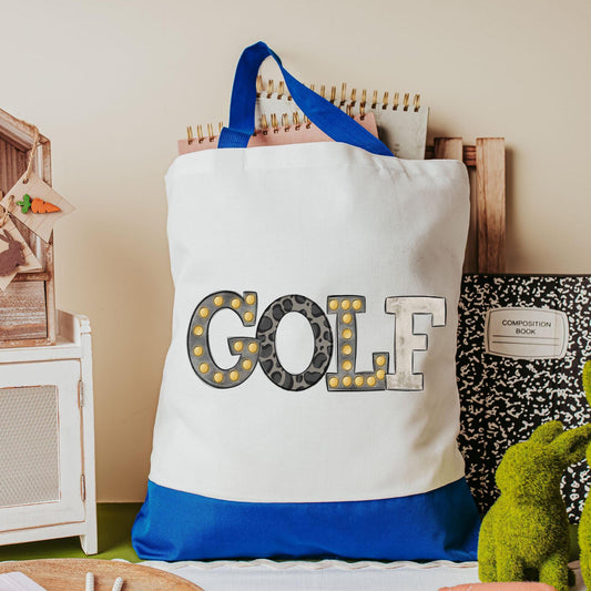 CapableByDesign black leopard print golf tote bag - blue