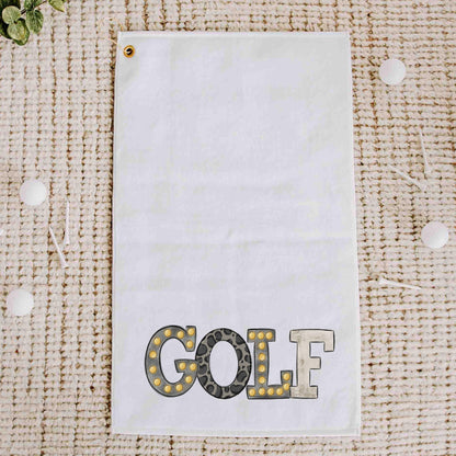 CapableByDesign black leopard print golf towels with grommet