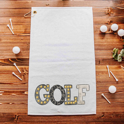 CapableByDesign black leopard print golf towels with grommet 2