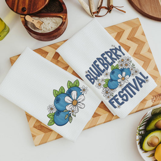 CapableByDesign blueberry festival kitchen towel