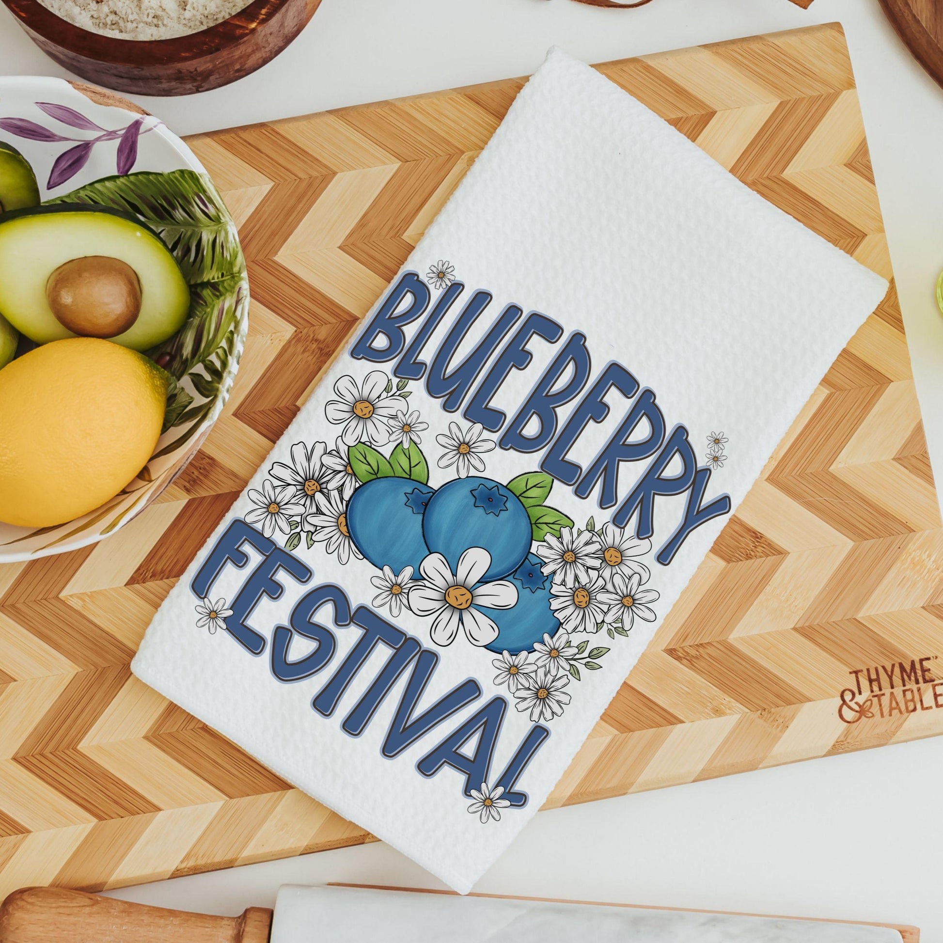 CapableByDesign blueberry festival towel