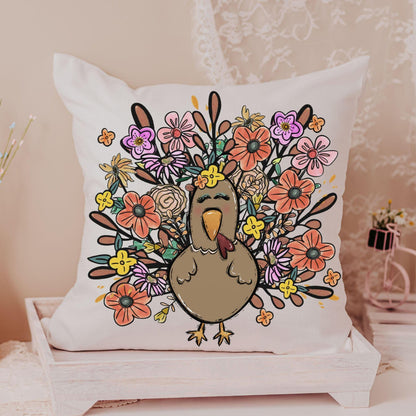 CapableByDesign colorful floral turkey throw pillows