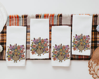 CapableByDesign colorful floral turkey towel set of 4