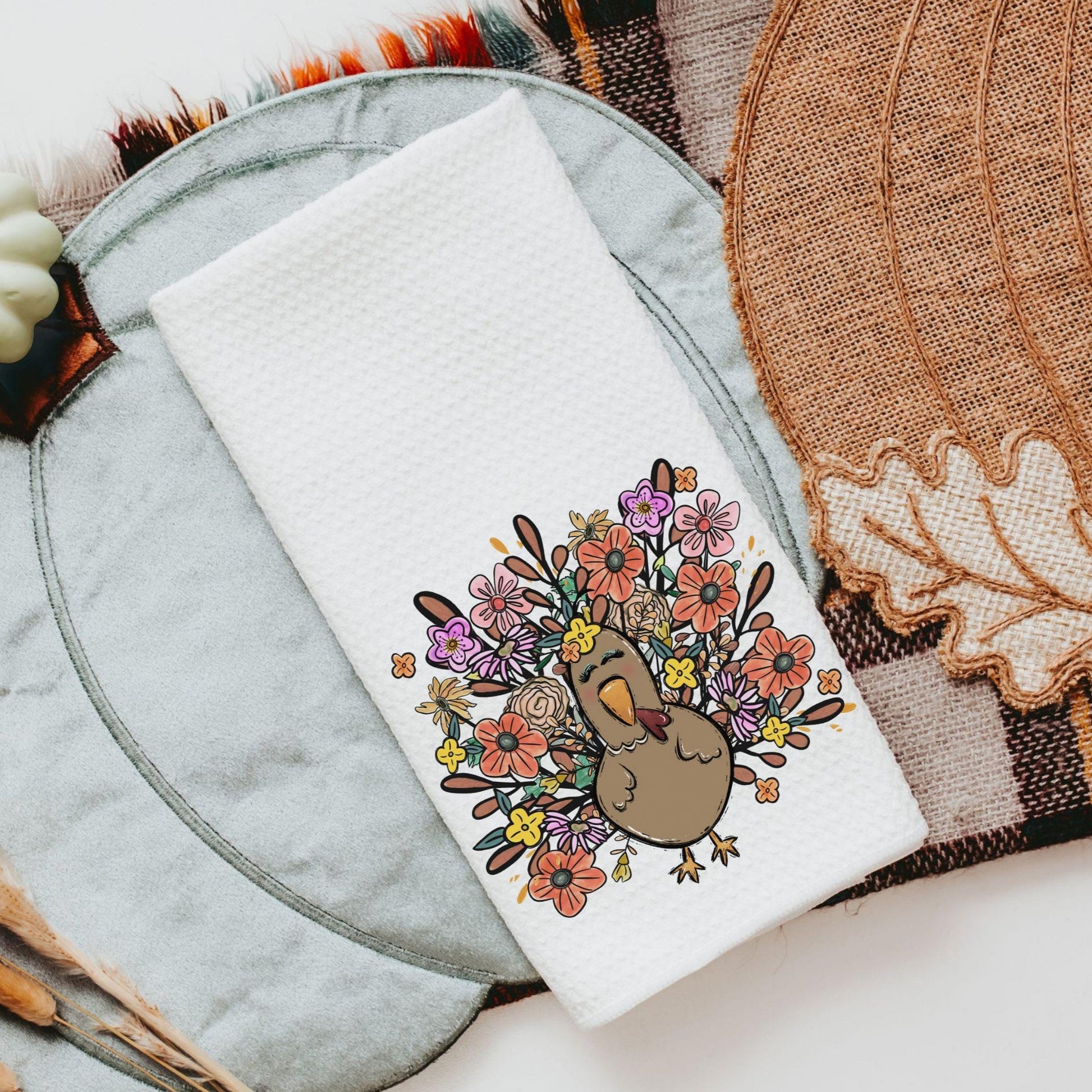 CapableByDesign colorful floral turkey towels