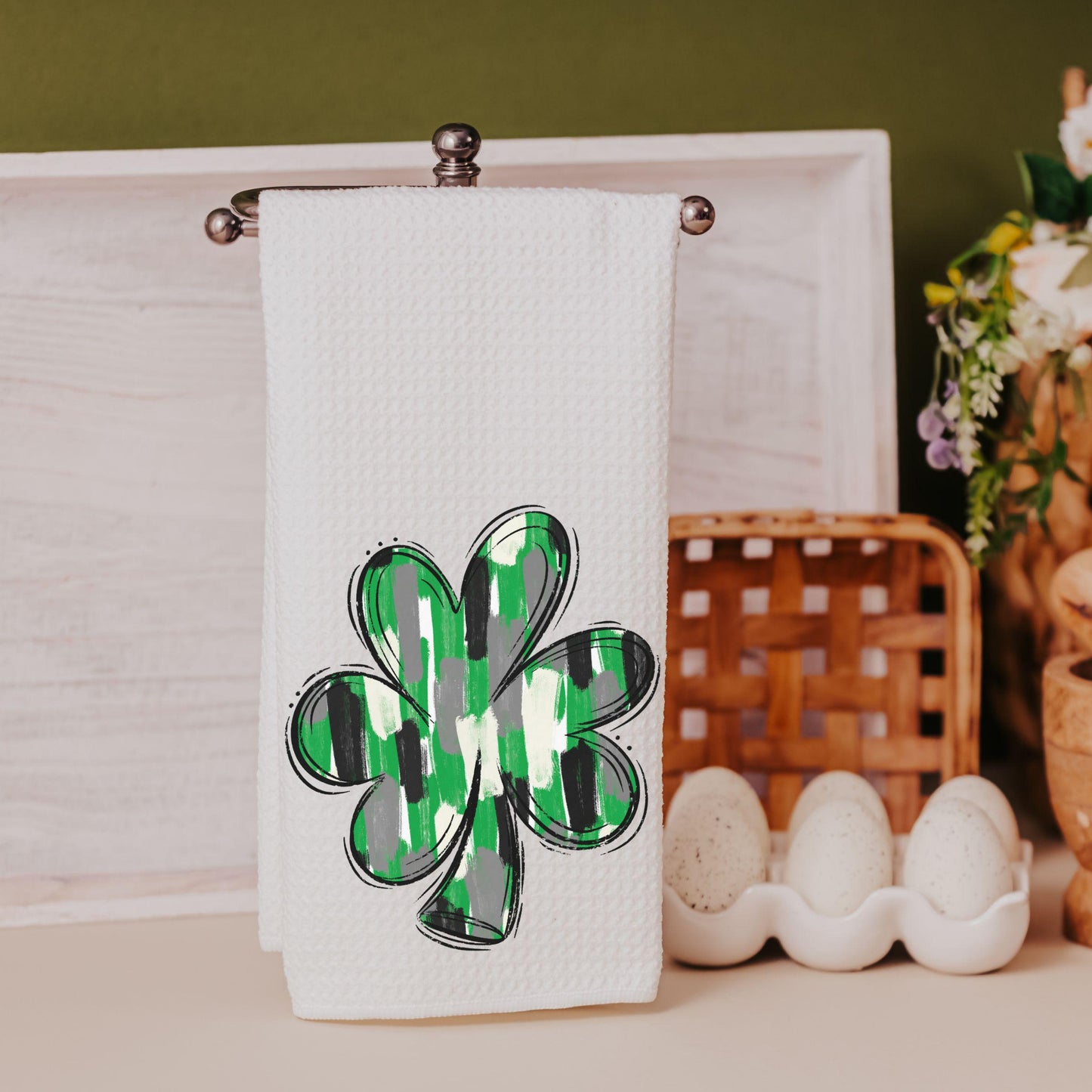 CapableByDesign shamrock St Patricks day towels