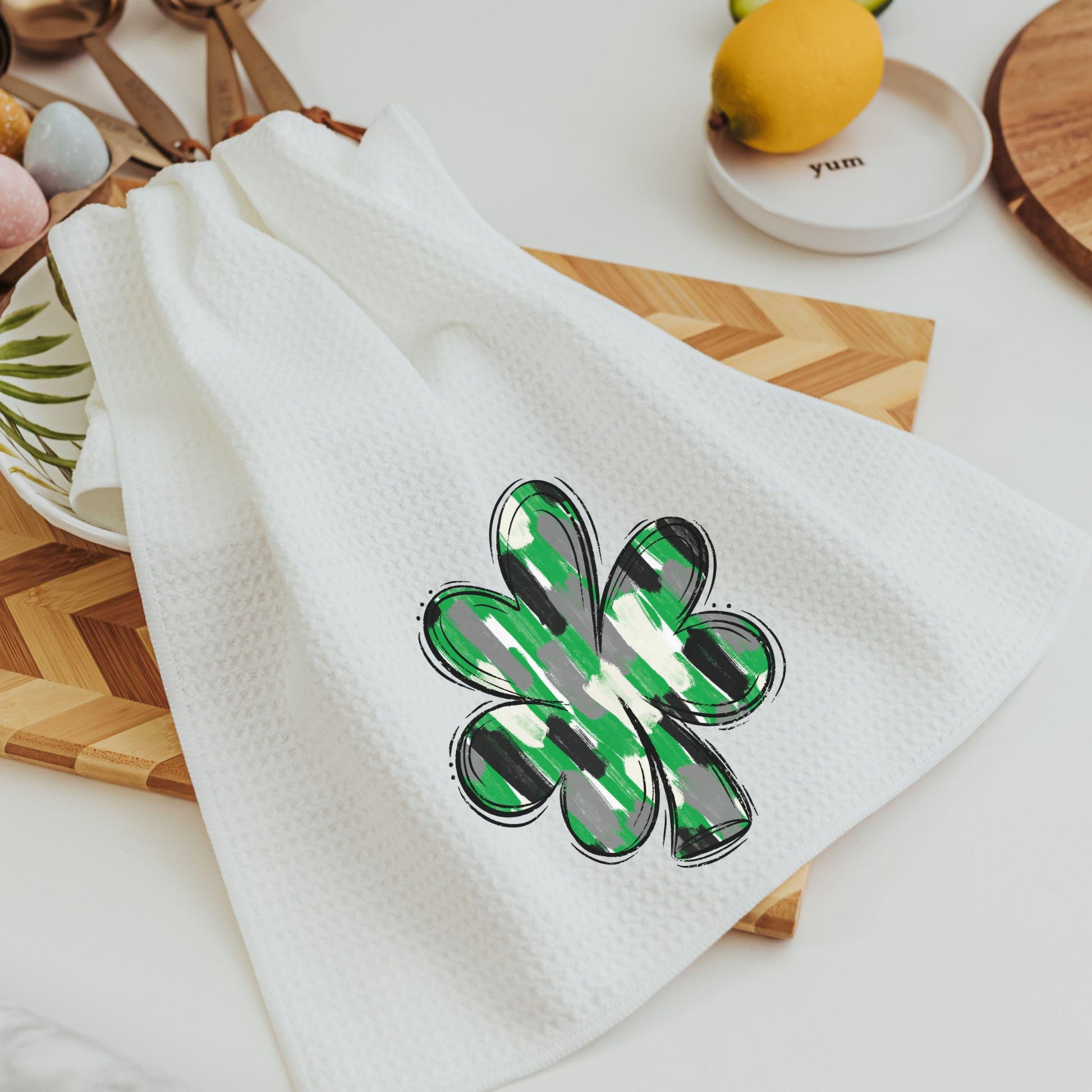 CapableByDesign shamrock St Patricks day towels