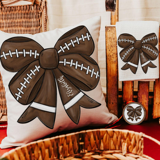 CapableByDesign personalized coquette football bow gift set